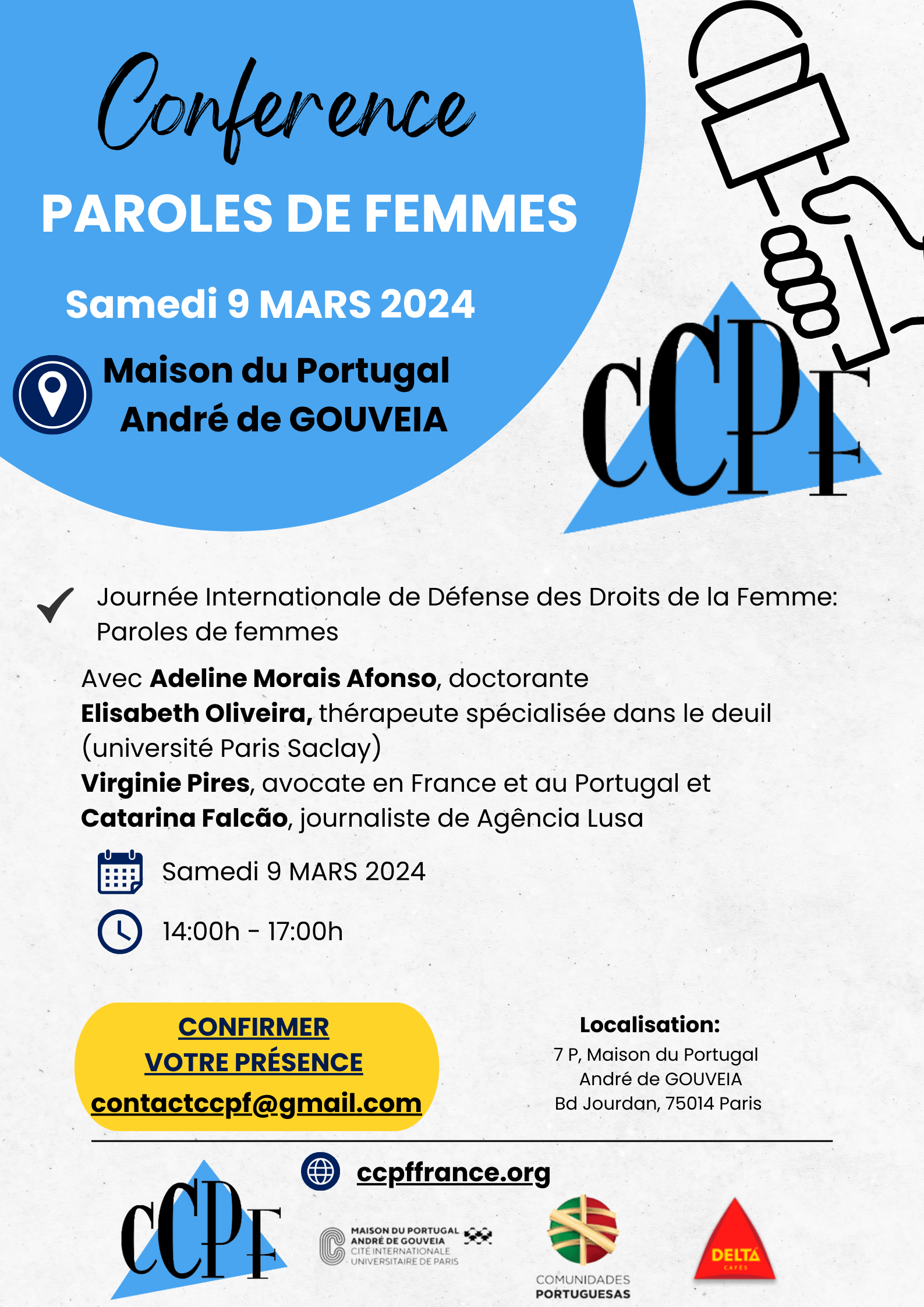 Flyer « Paroles de femmes » de la 18e Rencontre nationale, 9 mars 2024